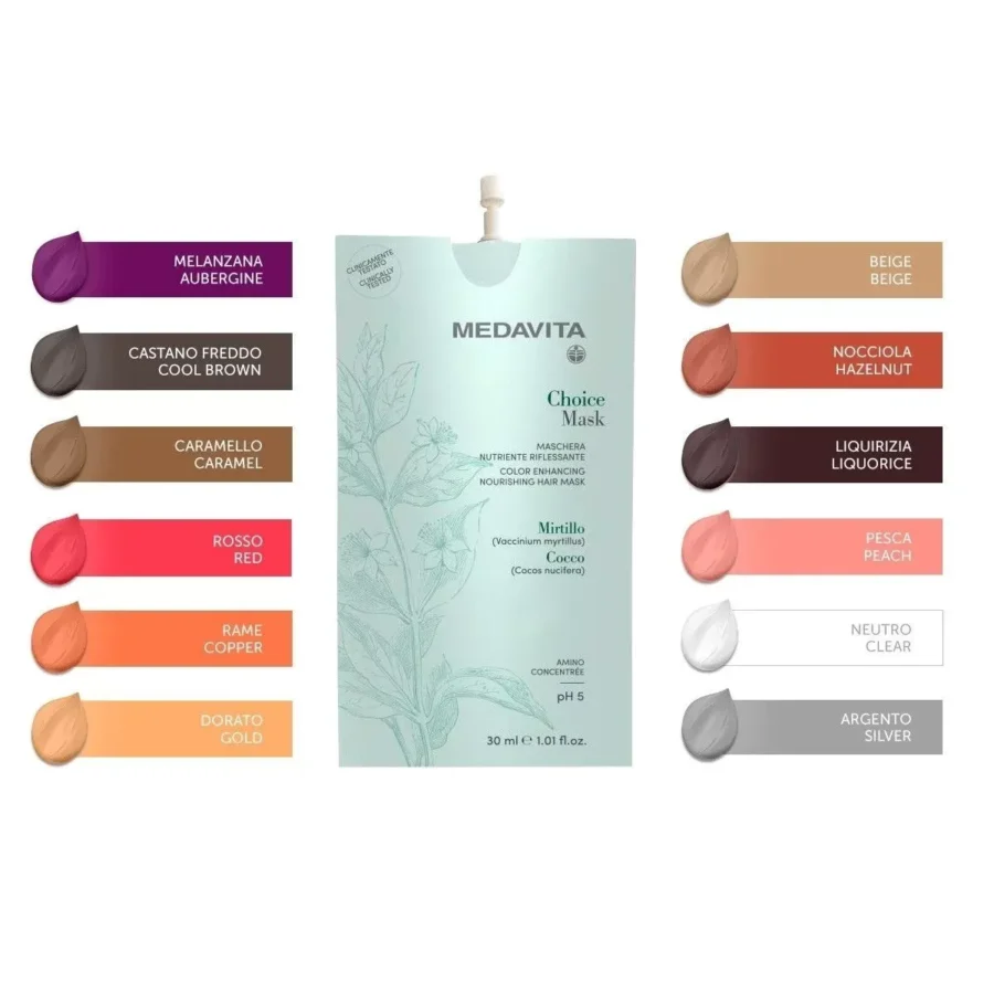 Medavita Choice Color Enhancing Nourishing Mask- Gold / Masca pentru intensificarea culorii 200ml - imagine 4