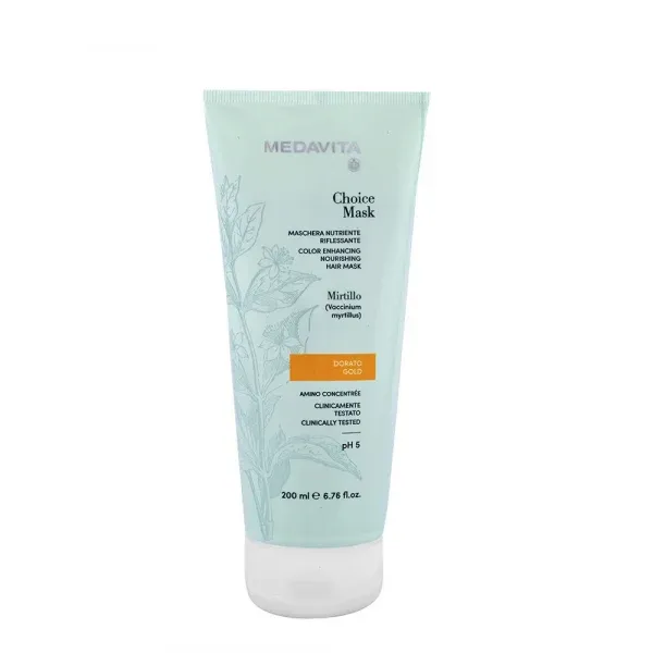 Medavita Choice Color Enhancing Nourishing Mask- Gold / Masca pentru intensificarea culorii 200ml