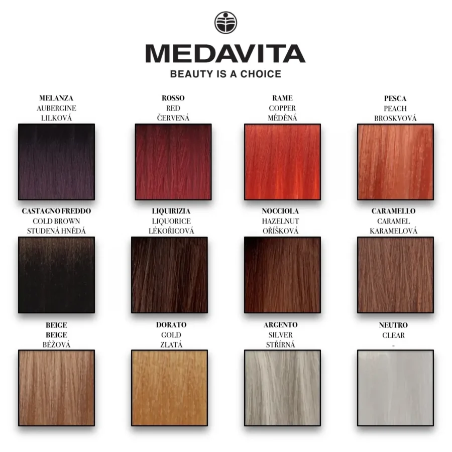Medavita Choice Mască de Păr Colorantă Hazelnut (Alună de pădure) 200ml - imagine 3