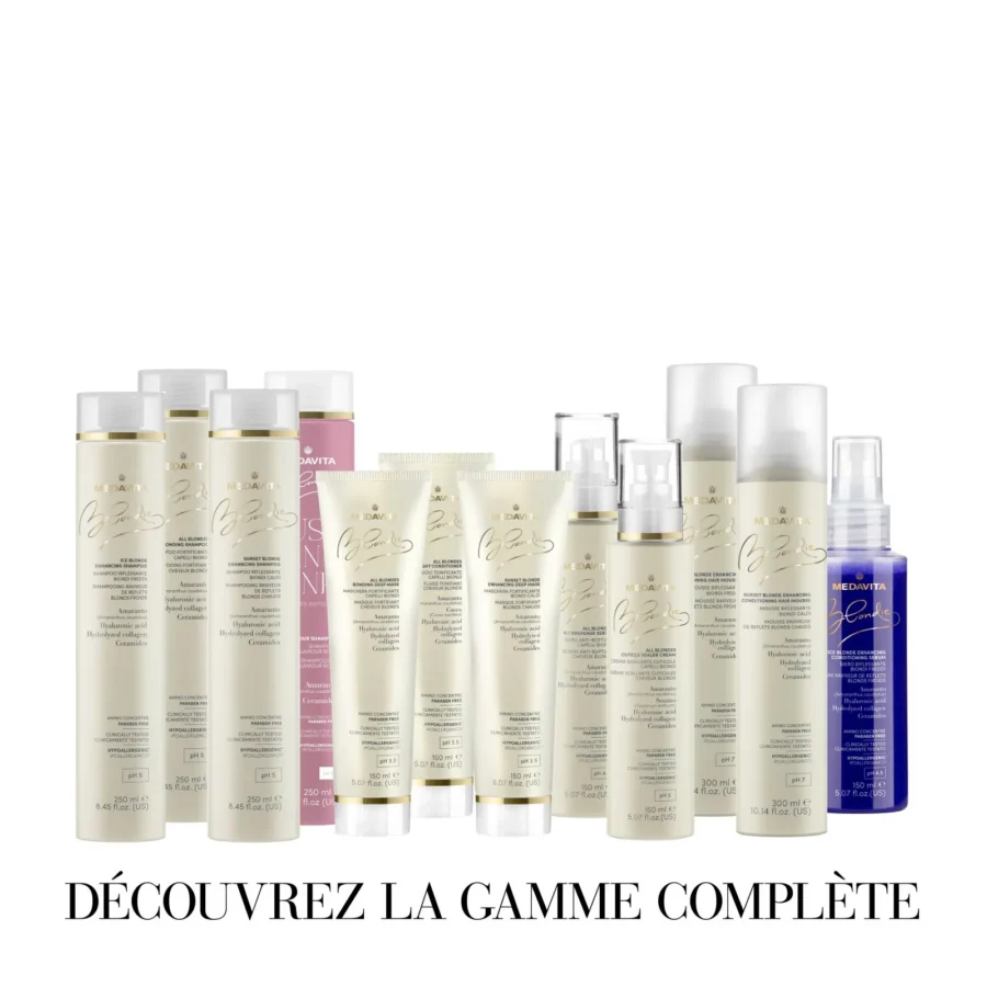 Medavita blondie Masca pentru blonduri calde cu acid hialuronuc, colagen, ceramide -150 ml - imagine 3
