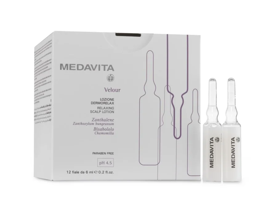 Medavita Fiole SOS Calmante pentru scalp cu dermatita, scalp sensibil, sporiazis, dupa decolorare sau colorarea scalpului 12x6ml pH 4.5 - imagine 7