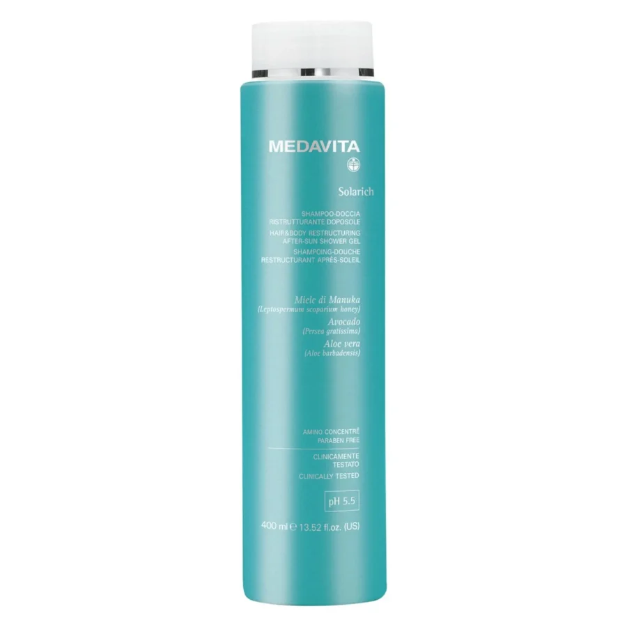 Medavita Gel de duș pentru corp și păr după expunerea la soare, Solarich 400ml