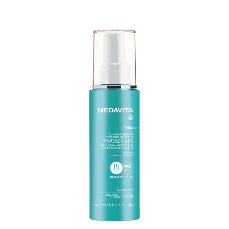 Medavita Ulei de păr și corp pentru vară SPF15, Solarich 150ml