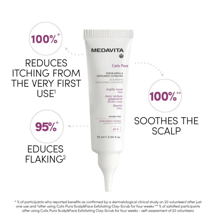 Medavita Scrub monodoza argilă roșie și particule de quartz - 75ml - imagine 2