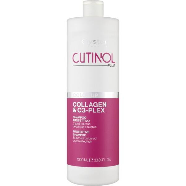 Sampon pentru par decolorat, vopsit cu C3-Plex si Colagen - OYSTER Cutinol Plus Color Up Shampoo 1000 ml