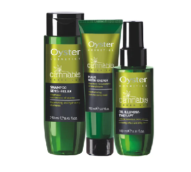 Tratament in 3 pasi, pentru energizarea si hidratarea parului - Oyster Cannabis Pack