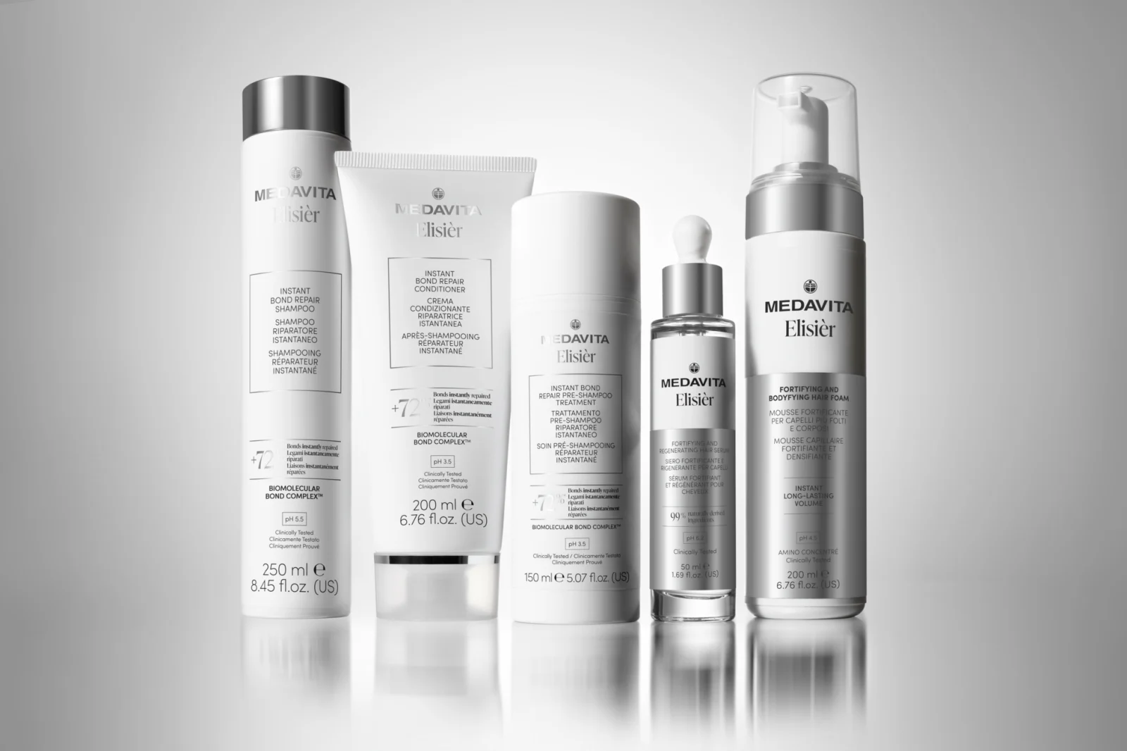 Balsam Medavita ELISIER INSTANT BOND REPAIR - 200 ML - pH 3.5 - imagine 4