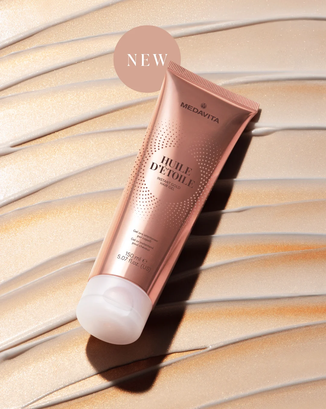 Gel Crema cu Particule Aurii - Medavita Huile d'Etoile - 150ml - imagine 2