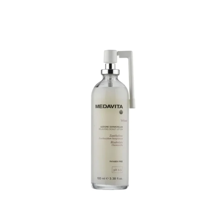Spray calmant scalp sensibil Medavida Velour, PH 4.5, pentru scalp cu dermatita, psoriazis 100ml