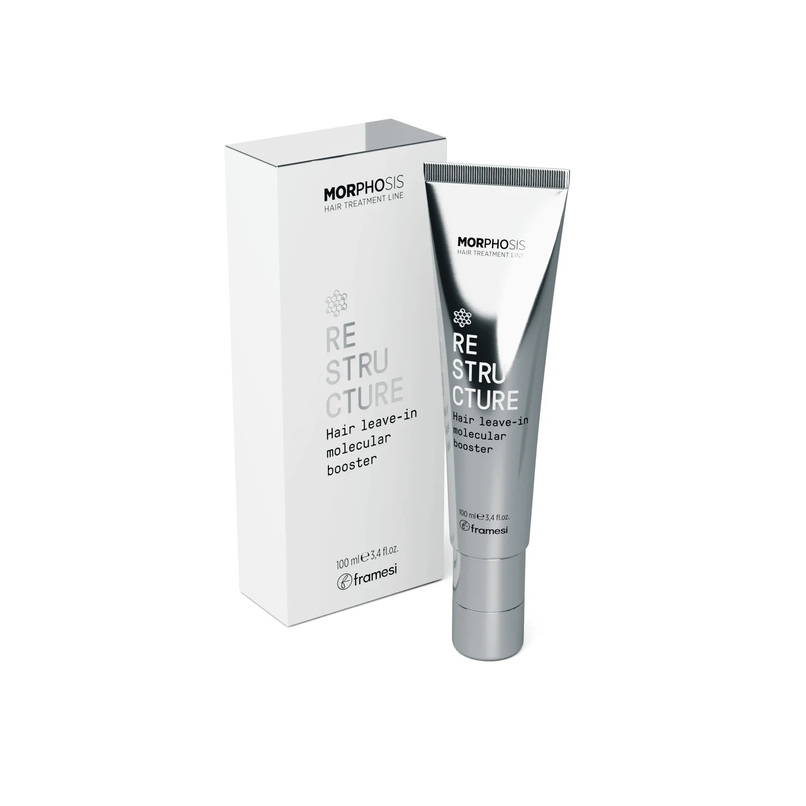 Ser restructurant, anti rupere, fara clatire - leave-in Molecular Booster Framesi Restructure 100ml - imagine 2